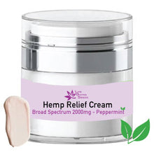 Load image into Gallery viewer, Broad Spectrum 2000mg Hemp Relief CREAM- Peppermint (2oz)