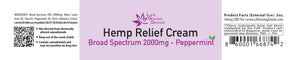 Broad Spectrum 2000mg Hemp Relief CREAM- Peppermint (2oz)
