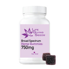 Load image into Gallery viewer, Broad Spectrum 750mg Hemp Gummies (GRAPE)