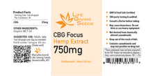 Load image into Gallery viewer, FOCUS CBG 750mg Hemp Extract - 1oz