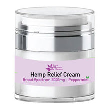 Load image into Gallery viewer, Broad Spectrum 2000mg Hemp Relief CREAM- Peppermint (2oz)