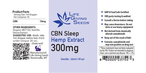 CBN Sleep 300mg Hemp Extract - 1oz