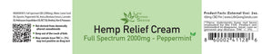 Full Spectrum 2000mg Hemp Relief CREAM- Peppermint (2oz)